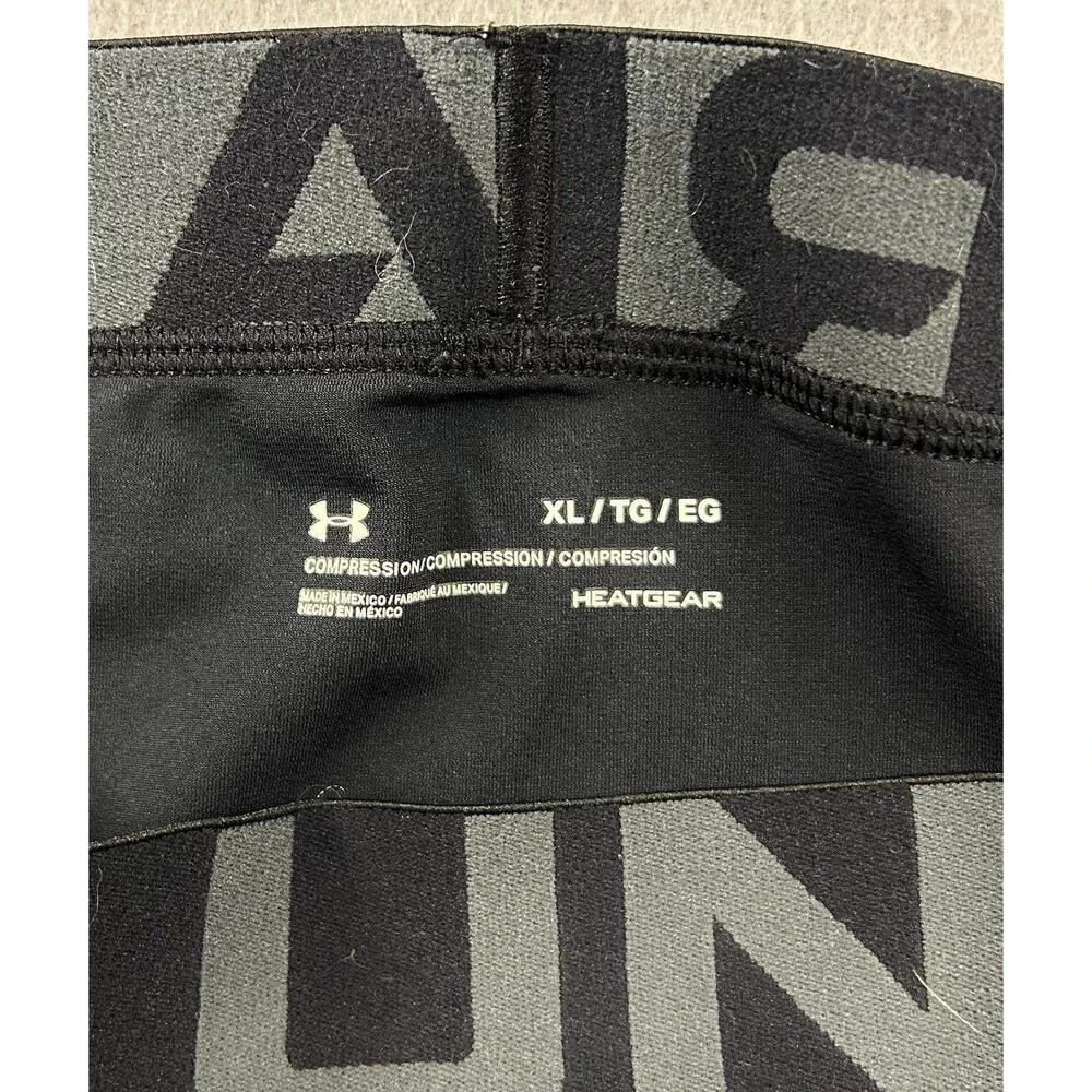Under Armour Mens Black Athletic Compression Pants Leggings